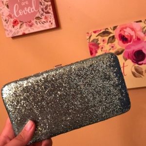 Blue Glitter Wallet